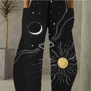 Women's Casual Pants Abstract Eye Print Size XL NWOT